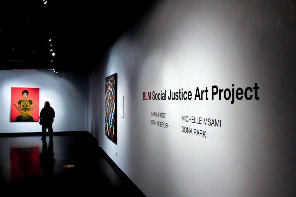 Photo of the BLM Social Justice Art Project exhibition