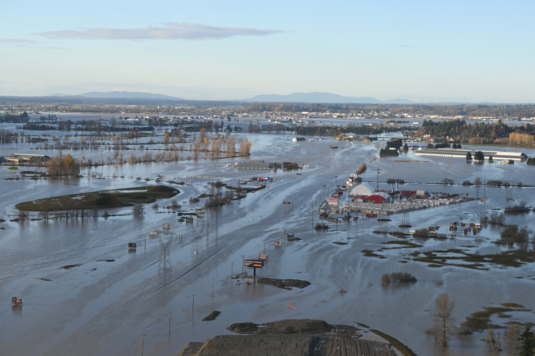 Aeriel photo of Sumas Prairie flooding