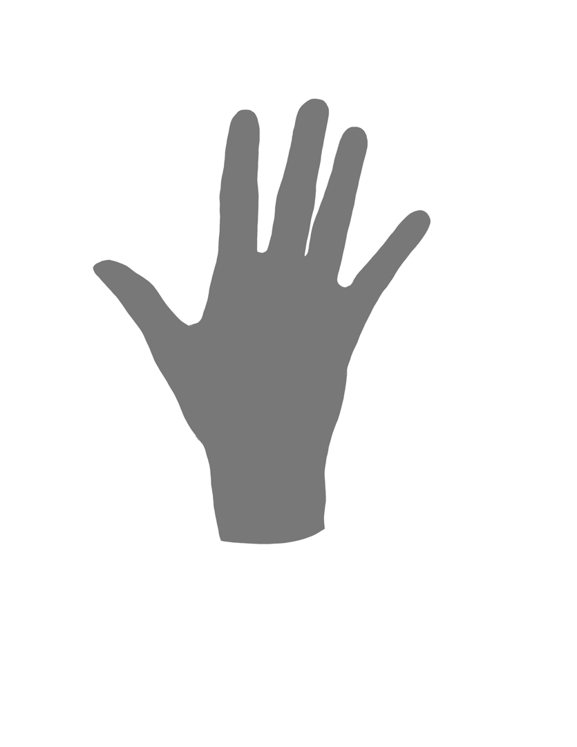 Illustration of a silhouetted hand