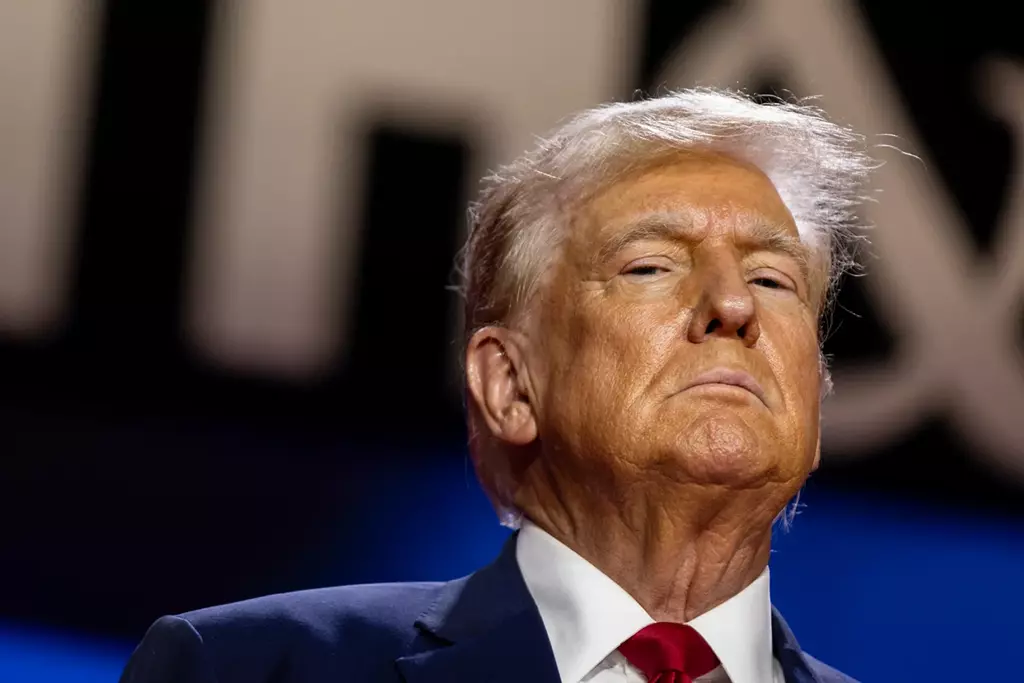 Trump walks onstage to deliver the keynote address at the Faith & Freedom Coalition’s Road to Majority Policy Conference at the Washington Hilton on June 22 in Washington, D.C.