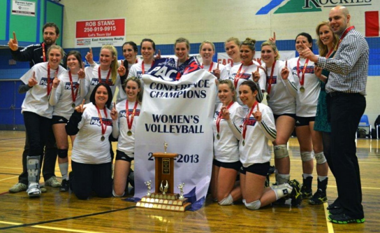 Men fall early while women take home the title at PACWEST volleyball provincials
