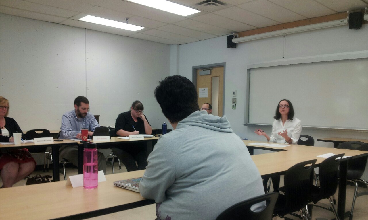 Former Writing Centre faculty speak at committee meeting