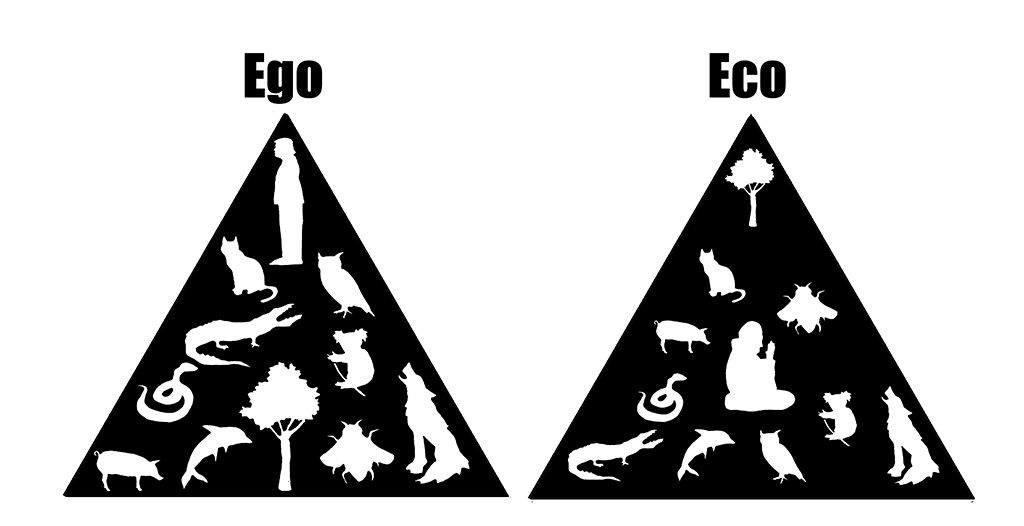 Ego-centric meaning on an eco-centric planet