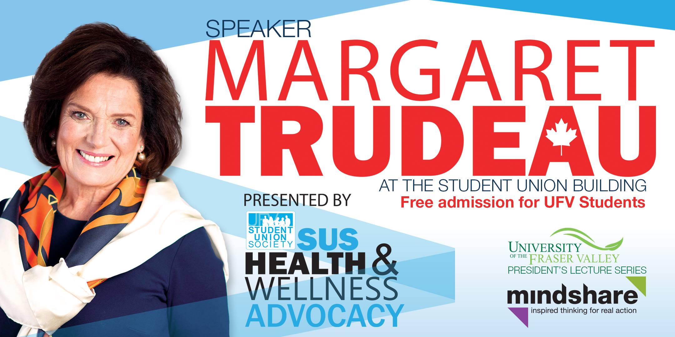 SUS announces Margaret Trudeau as keynote speaker for health and wellness advocacy initiative