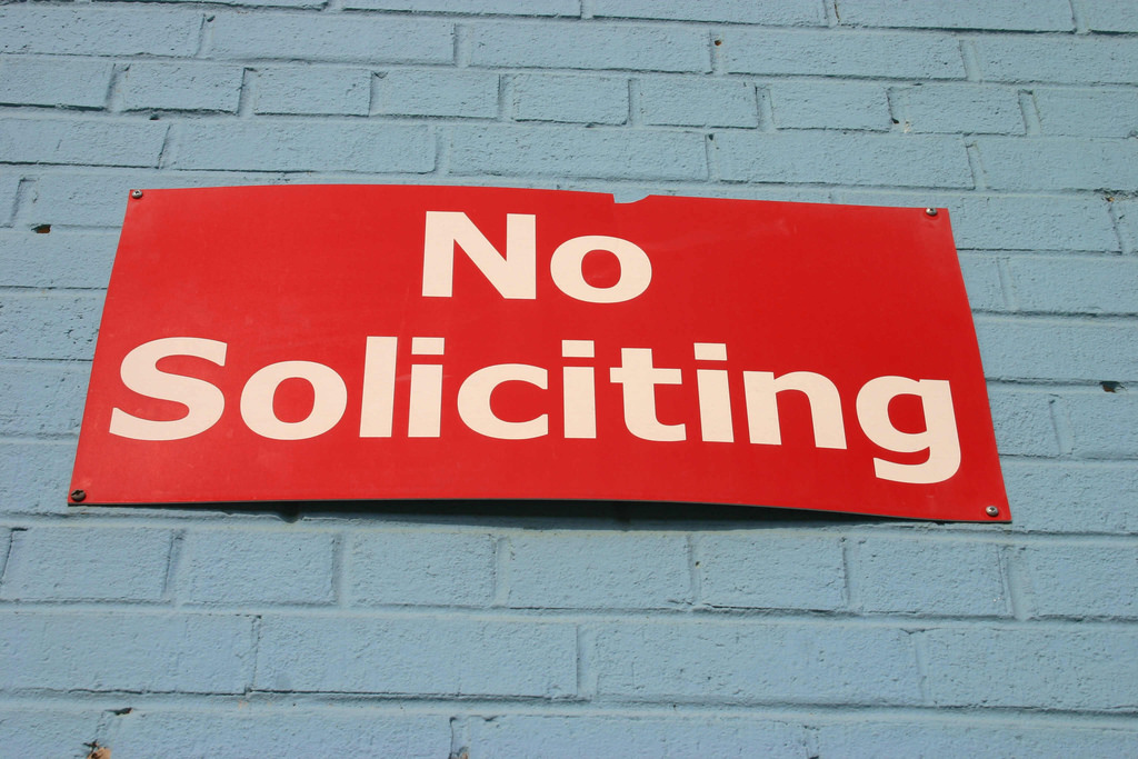 Slamming the door on unsolicited sales