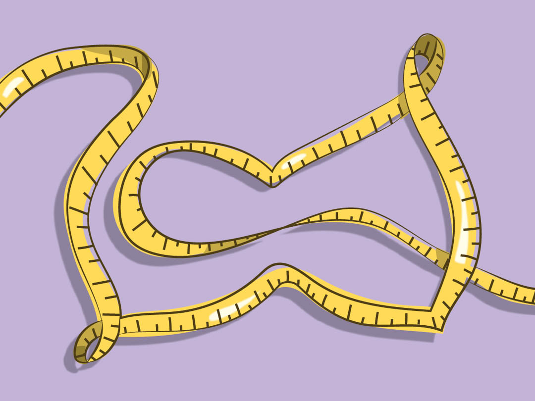 Illustration of a windy measuring tape