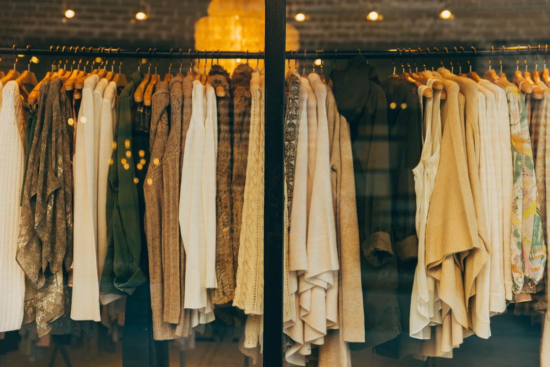 Photo of a rack of clothing