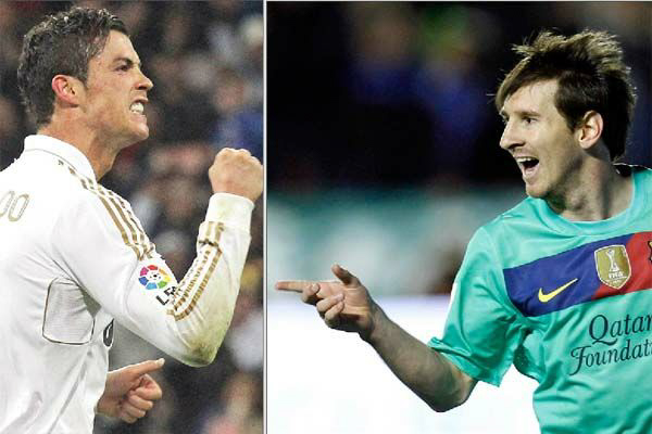 Photos of Lionel Messi and Cristiano Ronaldo