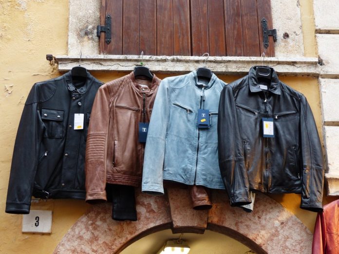 Photo of jackets hanging up for sale