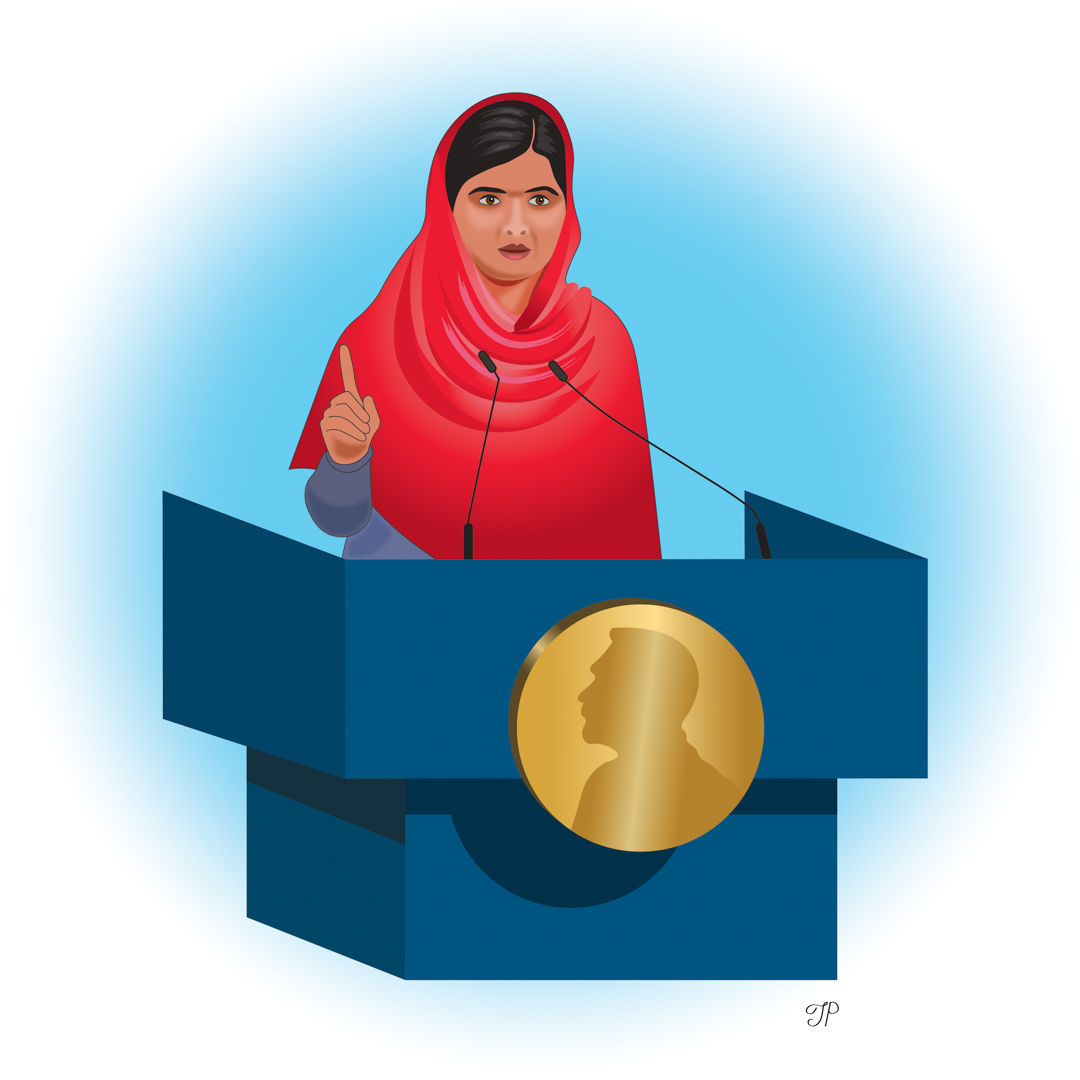 Illustration of Malala Yousafzai