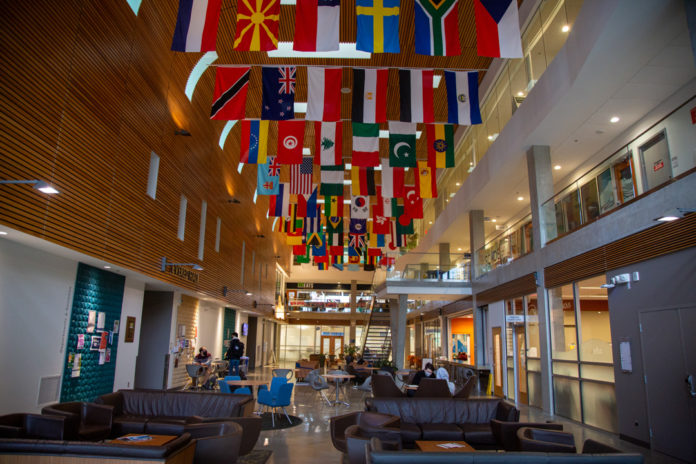 Photo of the UFV Student Union Building atrium