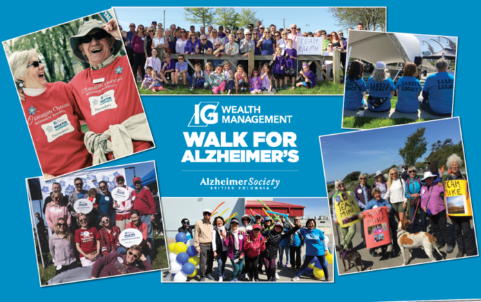 Poster for IG Wealth Management Walk for Alzheimer's