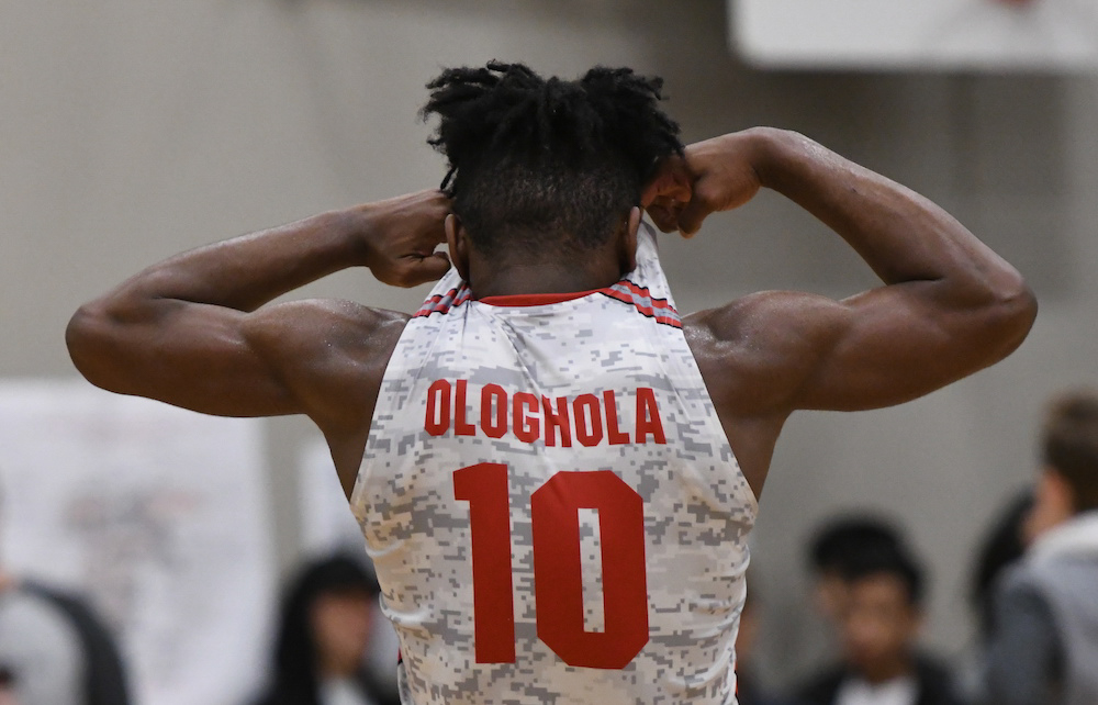Photo of Uyi Ologhola in his jersey