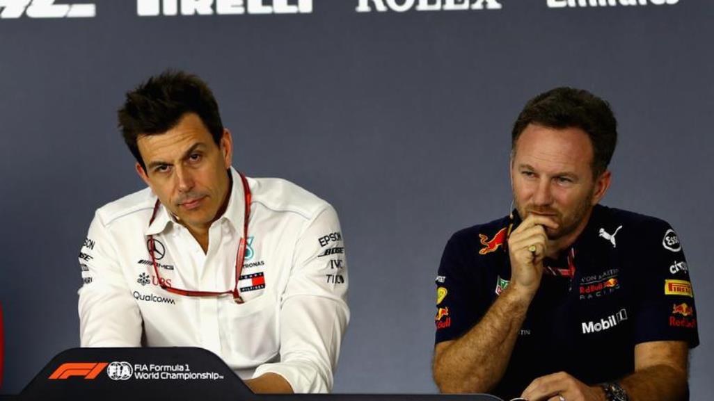F1 Toto Wolff and Christian Horner