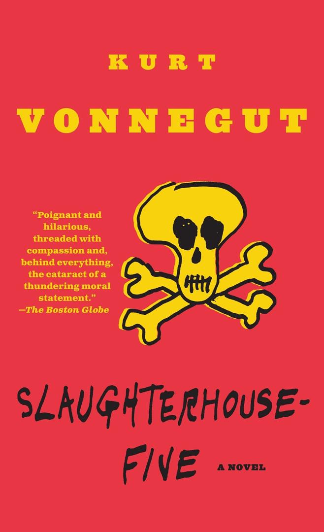 Book Cover: Red background with stylized illustrated yellow skull and cross bones. The authours name is in yellow above the image in blocky letters reading 
