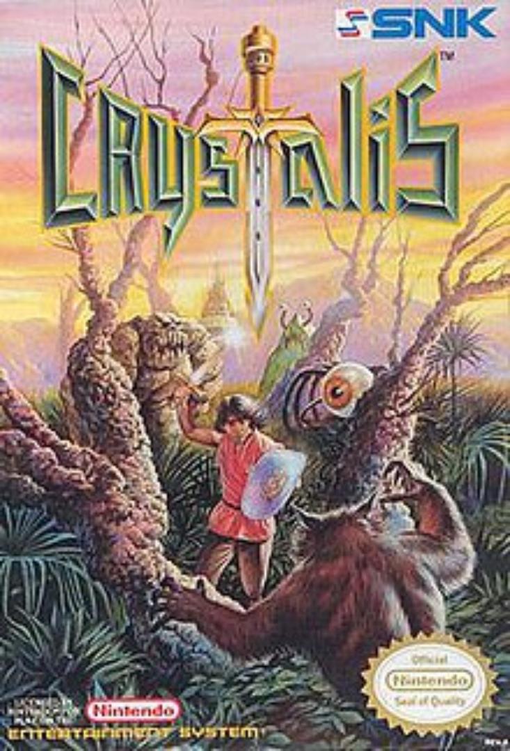A poster with a boy holding a shield and a sword being attacked by some creatures. The text above reads 