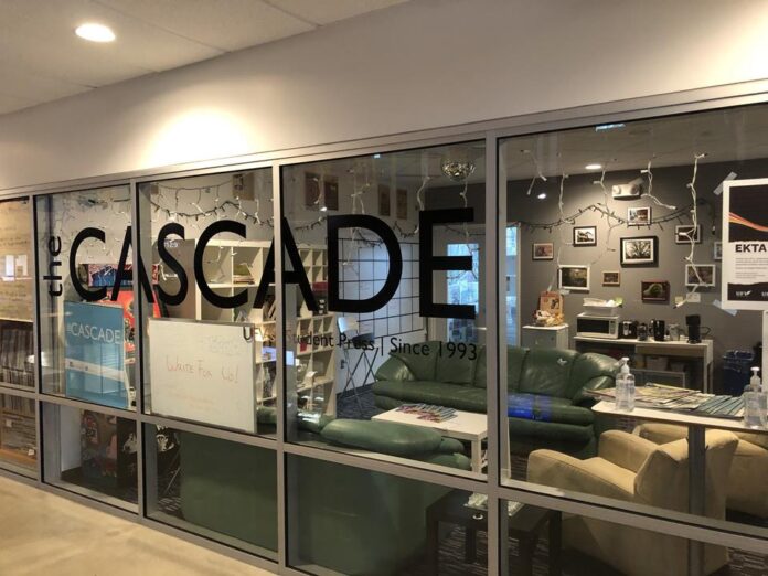 The front window to the Cascade Office