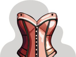 An illustration of an iron plated corset